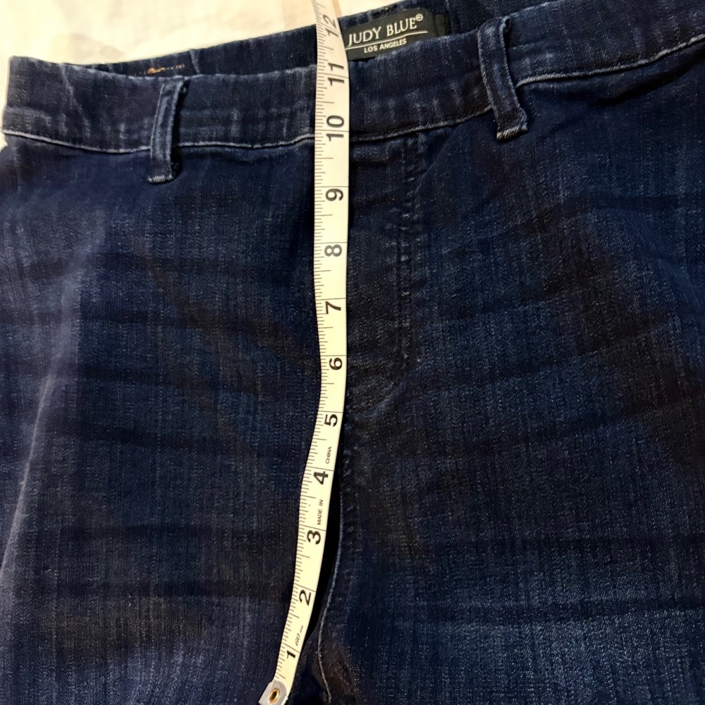 Judy Blue Dark Wash Pull On Super Flare Jeans JB88136 Size 11/28 Bell Bottoms - Picture 10 of 11